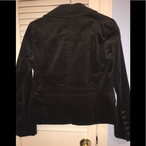 Talbots Jackets & Coats Talbots Army Green Velvet Military Style Jacket Poshmark